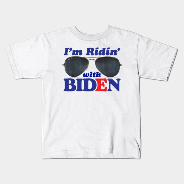 I'm Riding' With Biden Kids T-Shirt by TeeLabs